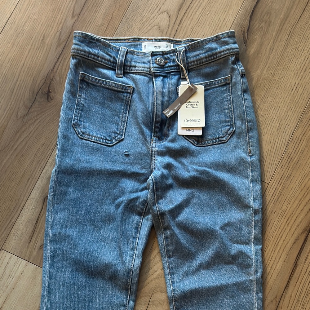 Mango Blue Flare & Wide Leg Jeans